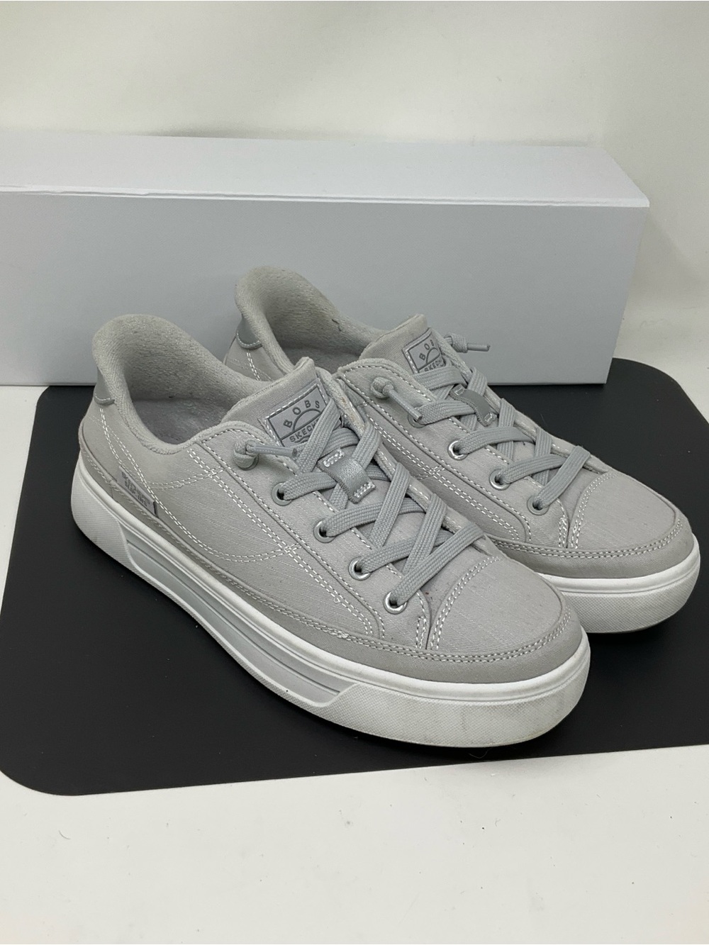 Skechers BOBS Social 114853 LTGY Light Grey slip in
